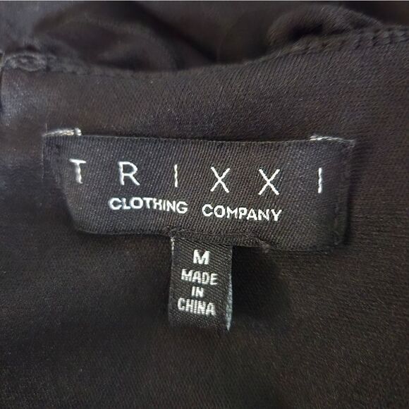 Trixxi Black Ruffled Cottage Whimsigoth Mini Dress - Picture 6 of 7